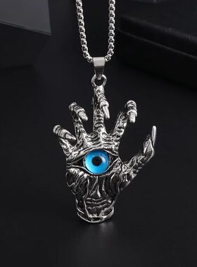 Fashionable and Creative Skull Hand Blue Devil Eye Dragon