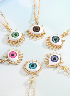 1 Pcs Resin Evil Eye Pendant Necklaces For Women Gift