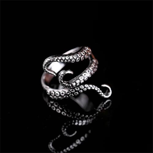 Cool Animal Octopus Rings Simple Punk Gothic Deep Sea Squid