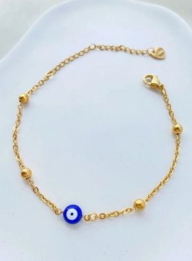 1PC Turkish Evil Eye Charm Bracelets for Women Stainless