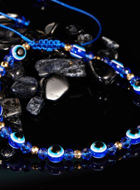 Turkish Evil Eye Bracelets Colorful Crystal Beads Bracelet