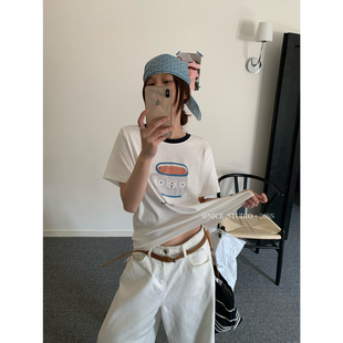 T恤L8822 奶思家NICE 韩系咖啡杯小猫印花短袖 2026夏季 STUDIO