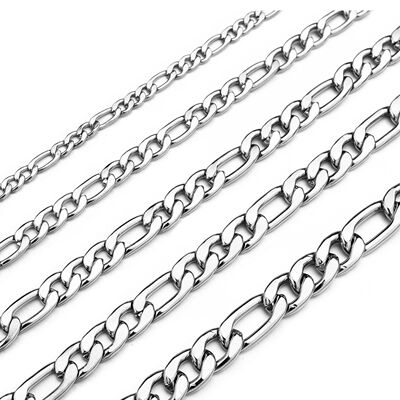 Figaro Chain Necklace for Men Women Stainless Steel  Basic