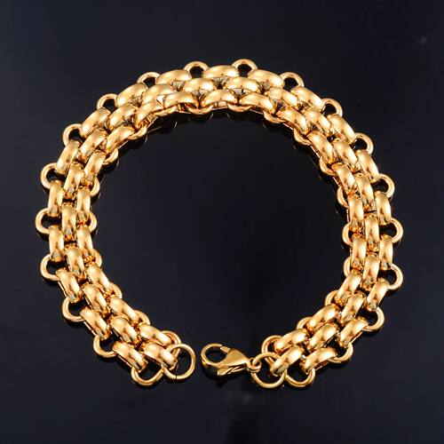 13.5mm Wide Heavy Stainless Steel Bracelet Chunky Link