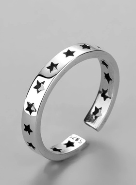925 Sterling Silver Stars Wedding Rings For Women Luxury