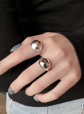 2023 925 Sterling Silver Korean Ring Ball Shape Vintage