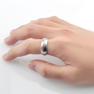 Retro Style 925 Thai Silver Rings Lovers Ring Solid Silver