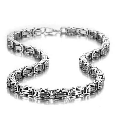 Width 5MM 316L Titanium Steel Imperial Chain Necklace Fashio