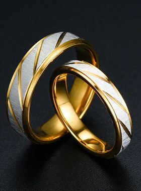 Unique Wave Pattern Couple Rings For Men Women High Quality