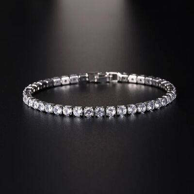 Hiphop Iced Out 4mm Cubic Zirconia Crystal Tennis Bracelets
