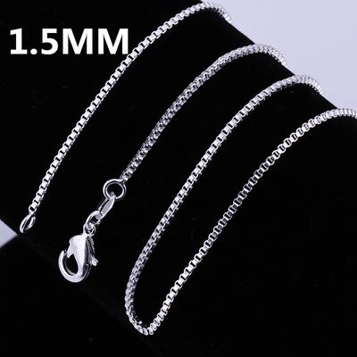 Sterling Silver Necklace 16/18/20/22/24 inches fine 1.5MM