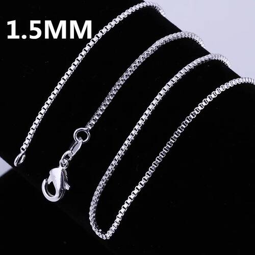 Sterling Silver Necklace 16/18/20/22/24 inches fine 1.5MM