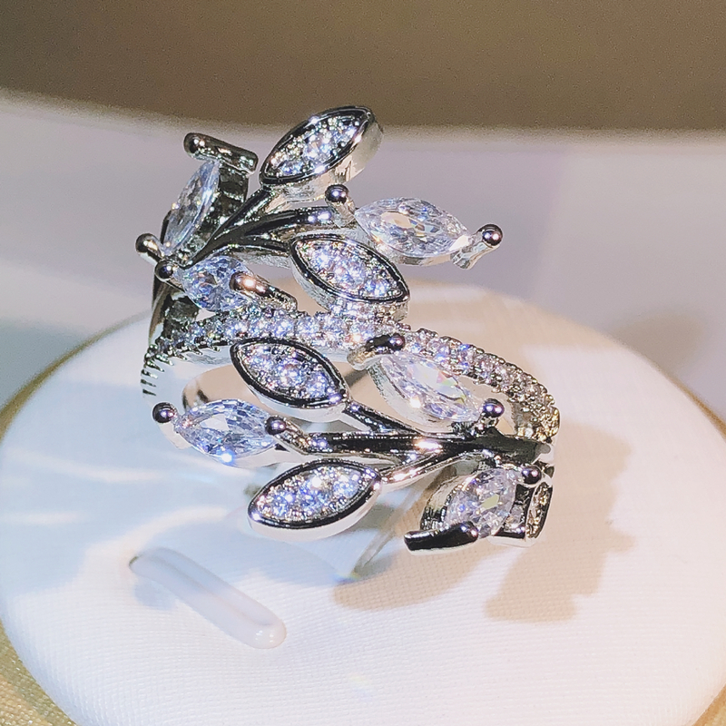 925 Silver Handmade Eternity Promise Crystal Ring AAA Cz