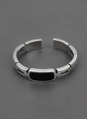 Punk Vintage Silver Color Drop Oil Open Rings For Women