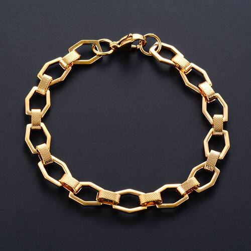 Geometric Stainless Steel Handmade Bracelet Link Hand
