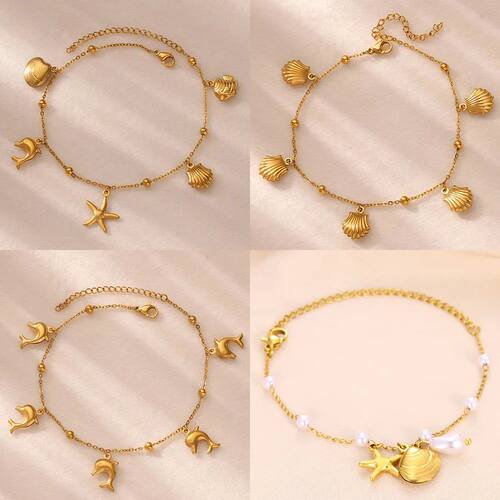 Starfish Shell Stainless Steel Anklets For Women Fashion