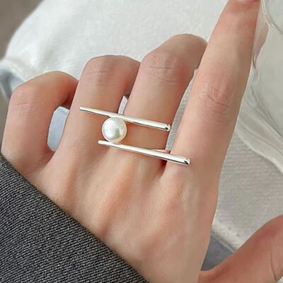New Fashion Sterling Silver Pearl Rings for Women Couples