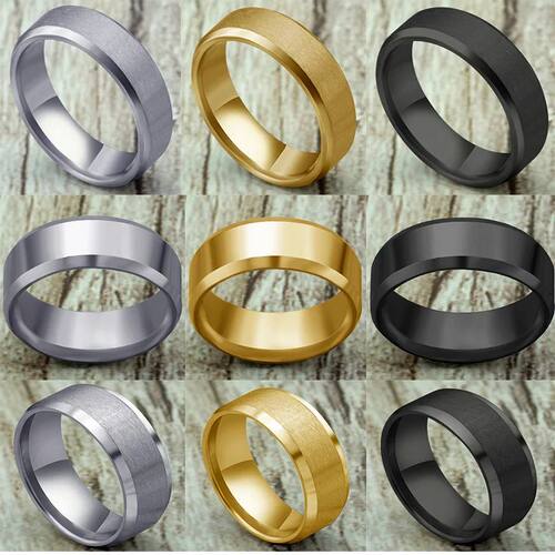 Ring Men Fashion Titanium Steel Black Classic Ring For Men