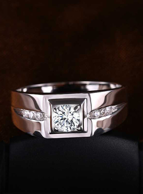 925 Sterling Silver Wedding Rings Men Jewelry Inlay Cubic