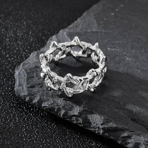 Personality Stainless Steel Irregular Thorns Ring for Men,