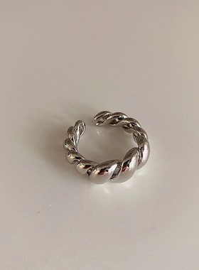 New Sterling Silver InterTwined Three-Dimensional Rose Ring