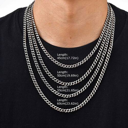 3/5/7mm Stainless Steel Cuban Link Chain Stainless Steel