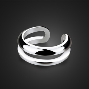 Minimalism 100% 925 Sterling Silver Rings Vintage Punk Open