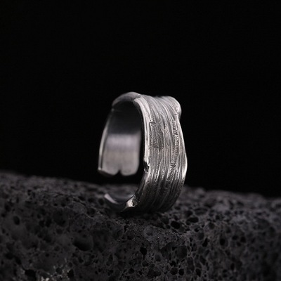 Vintage Silver Plated Irregular Rings for Men Fashion