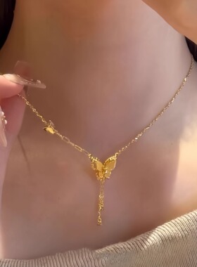 新时尚百搭蝴蝶梦项链