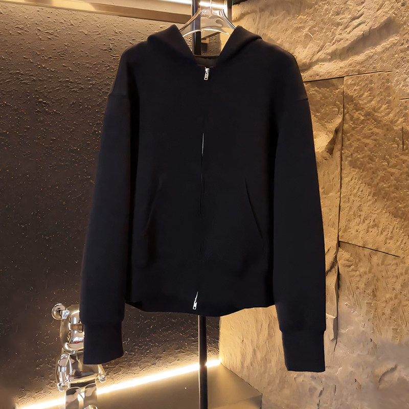 2025春季新款黑色连帽拉炼 炼 卫衣男款宽松休闲 潮流外套时尚男,男装,大码上装,淘宝优惠券,粉丝福利购,淘宝优惠卷