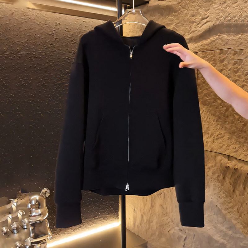 2025秋冬新款黑色连帽套头外套美式纯色重磅潮牌时尚休闲男士卫衣,男装,大码上装,淘宝优惠券,粉丝福利购,淘宝优惠卷