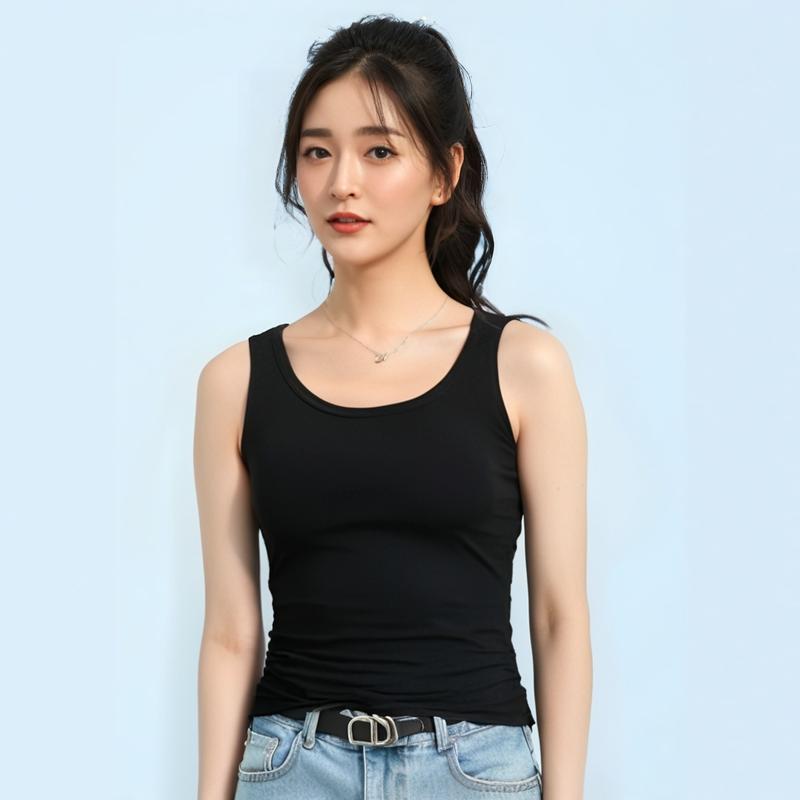 轻职风极简风背心吊带打底