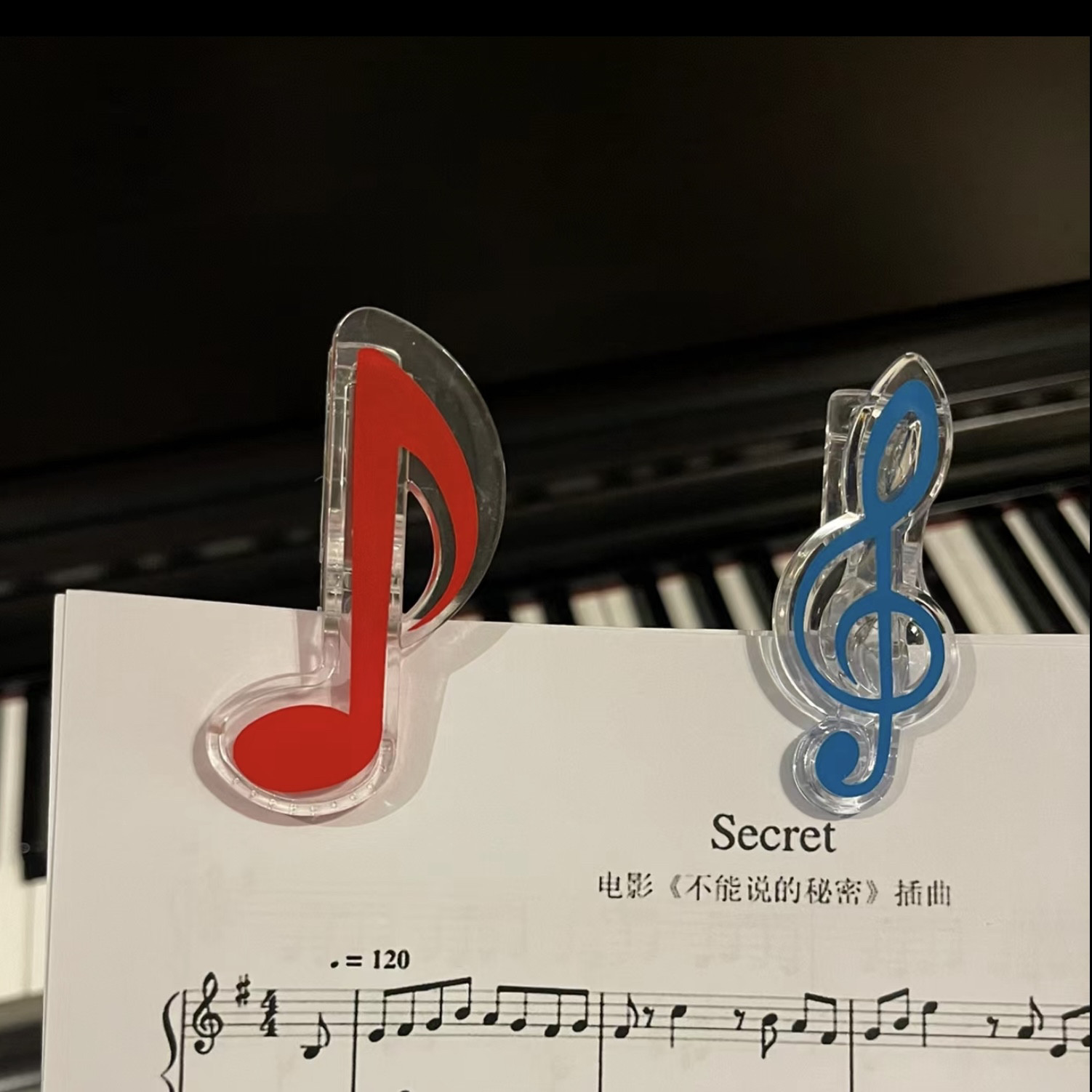 钢琴乐谱夹书夹琴谱夹钢琴配件彩色卡通夹子亚克力音符夹乐器通用,文具电教/文化用品/商务用品,票夹/长尾夹,淘宝优惠券,粉丝福利购,淘宝优惠卷