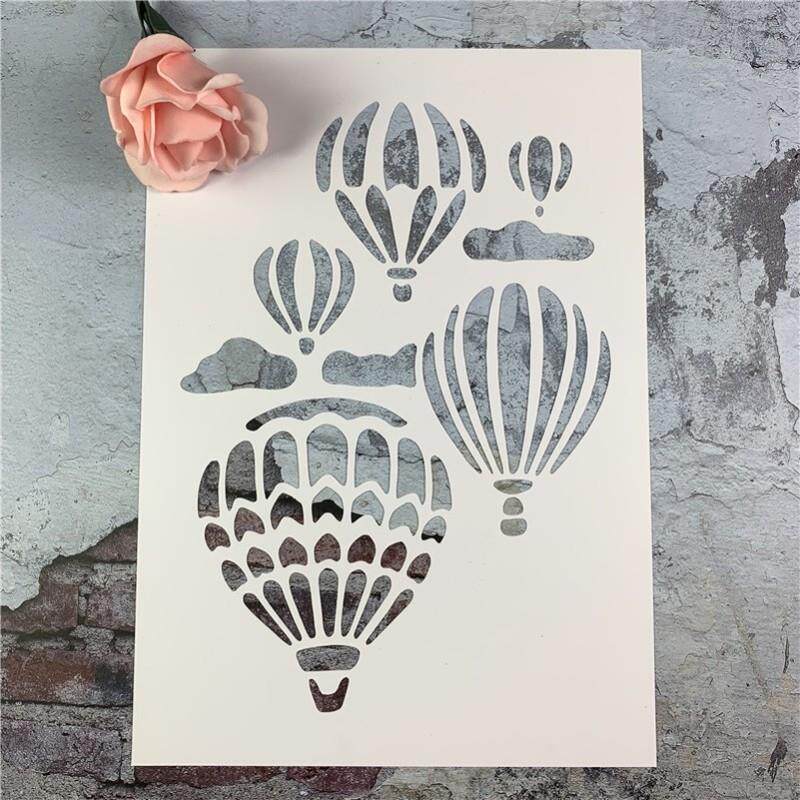 热气球 黑板漆手绘DIY镂空模板街头喷漆卡通图案遮蔽板涂色工具