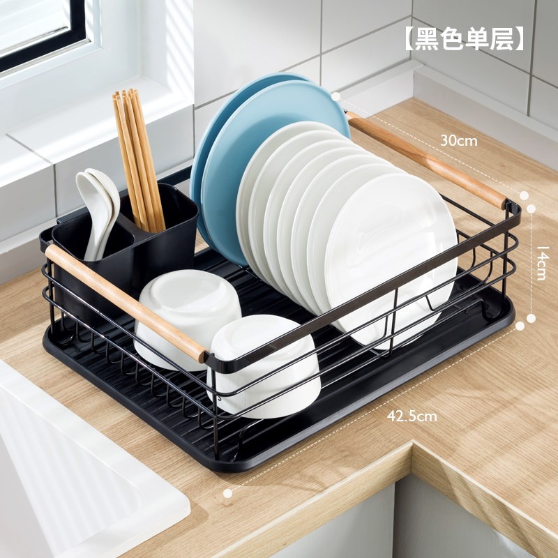 Kitchen dish rack sink side dish rack multi-functBioonal s