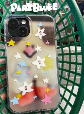 PlayBluee 原创星星人亮面双层手机壳适用于17pro16华为磁吸