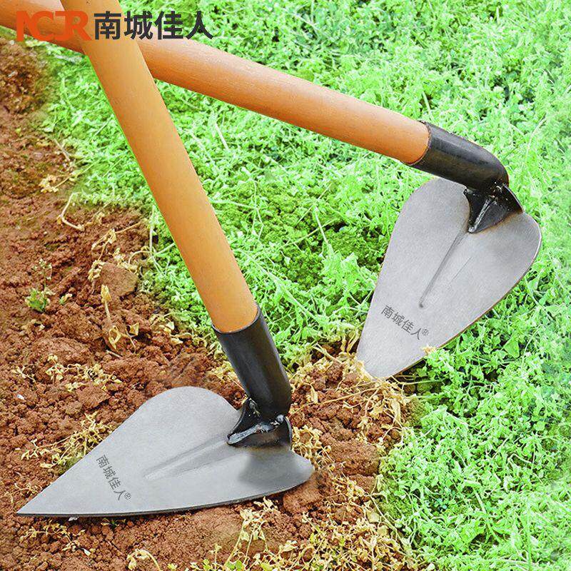 三角锄开沟起垄锄松挖土开荒拉锄尖头挖沟农用翻地小号全钢尖锄头