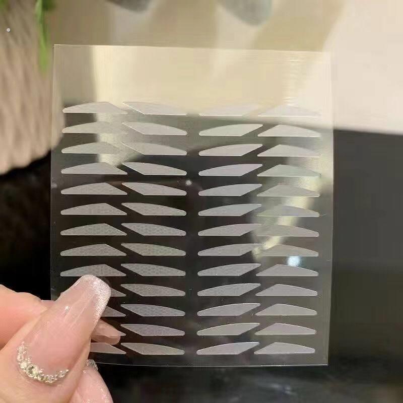 分段式小斜切双眼皮贴高粘网纹隐形透气内双自然不反光美目贴肿眼