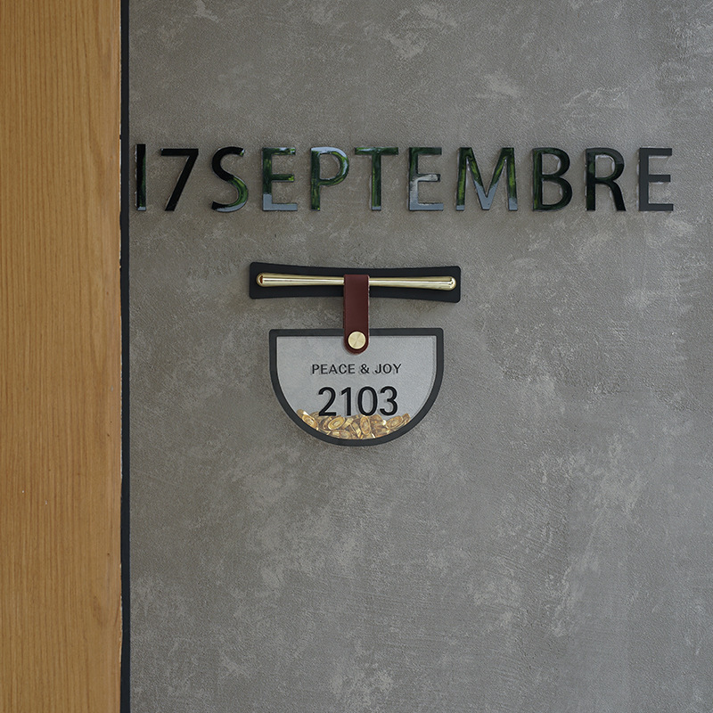 wozoom屋准创意入户住宅装饰数字门牌家用感亚克力挂饰号码牌