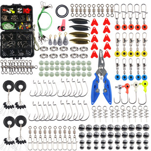 188件矶钓配件组合套装转环曲柄钩路亚渔具钓鱼小配件海钓