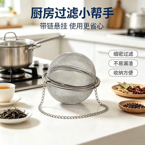 调味球卤料包调料盒厨房家用香料隔渣煲汤炖肉304不锈钢调味球
