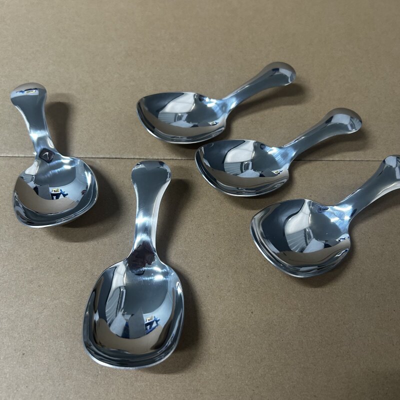 家用精致小勺甜品挖勺不锈钢加厚茶叶勺子茶匙舀茶分茶短柄咖啡勺