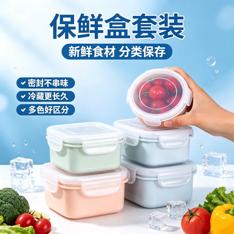 儿童便携零食盒宝宝辅食盒学生外出迷你坚果收纳盒密封食物保鲜盒