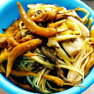 【盐菜】信阳新县农家特产自制私房盐菜箭杆白青菜下饭菜真空包装