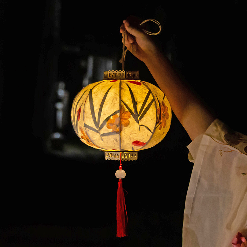 中秋节灯笼手工diy花灯材料包创意儿童制作发光手提古风非遗灯笼