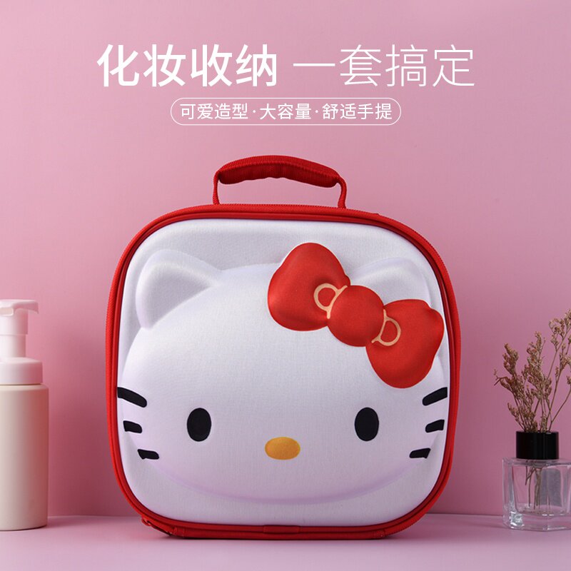 韩国新款凯蒂猫化妆包女可爱大容量ins风化妆品收纳包便携手提包|msdalam kategori Beg kulit/wanita/beg lelaki, beg Ms. - dari Buy2taobao.com untuk memberikan perkhidmatan ejen Taobao profesional membeli