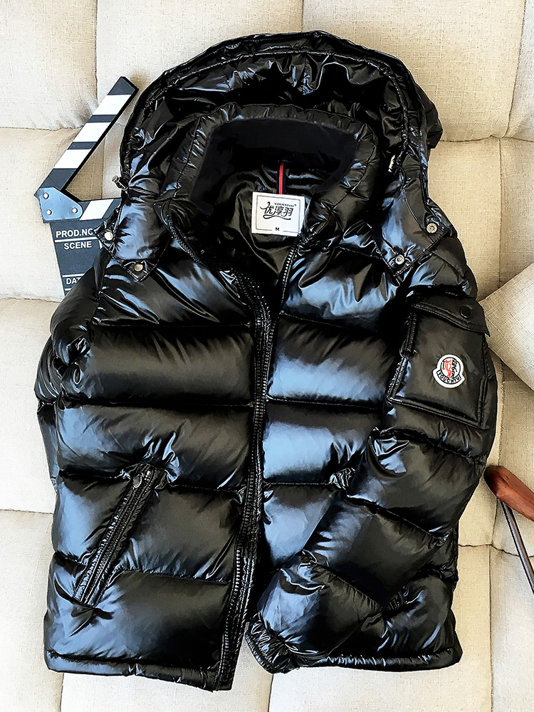 Awesome~加厚羽绒服男女同款短款亮面连帽极寒东北超厚90白鸭绒