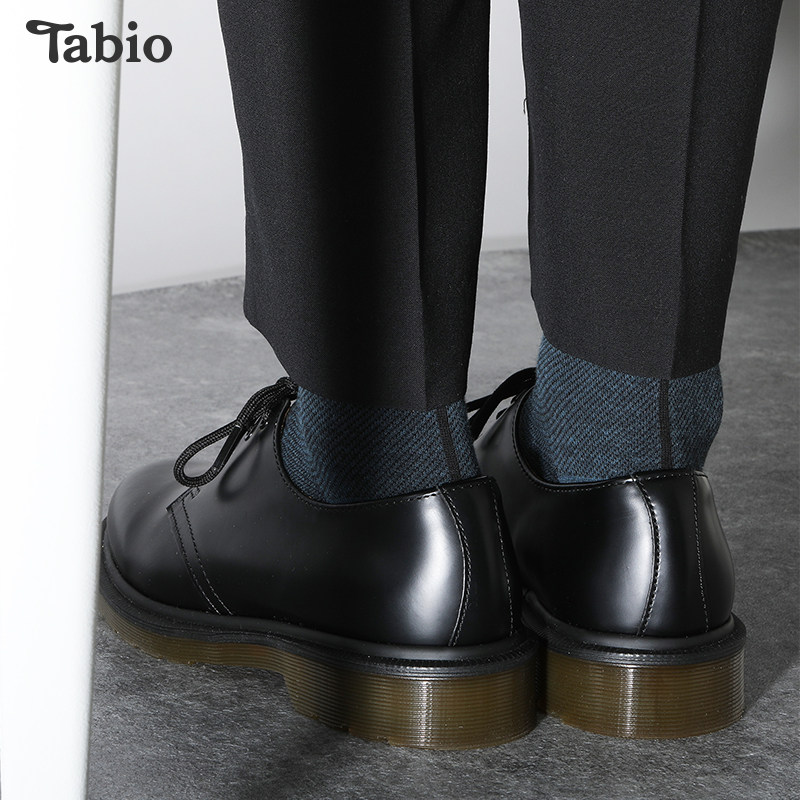 Tabio袜子男同色混合中筒袜高弹透气吸汗日本短袜商务男袜秋冬季