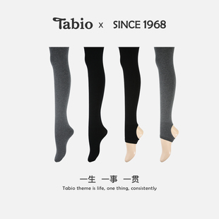 Tabio加绒连裤 袜黑色灰色打底袜200D 袜女秋冬保暖百搭踩脚打底裤
