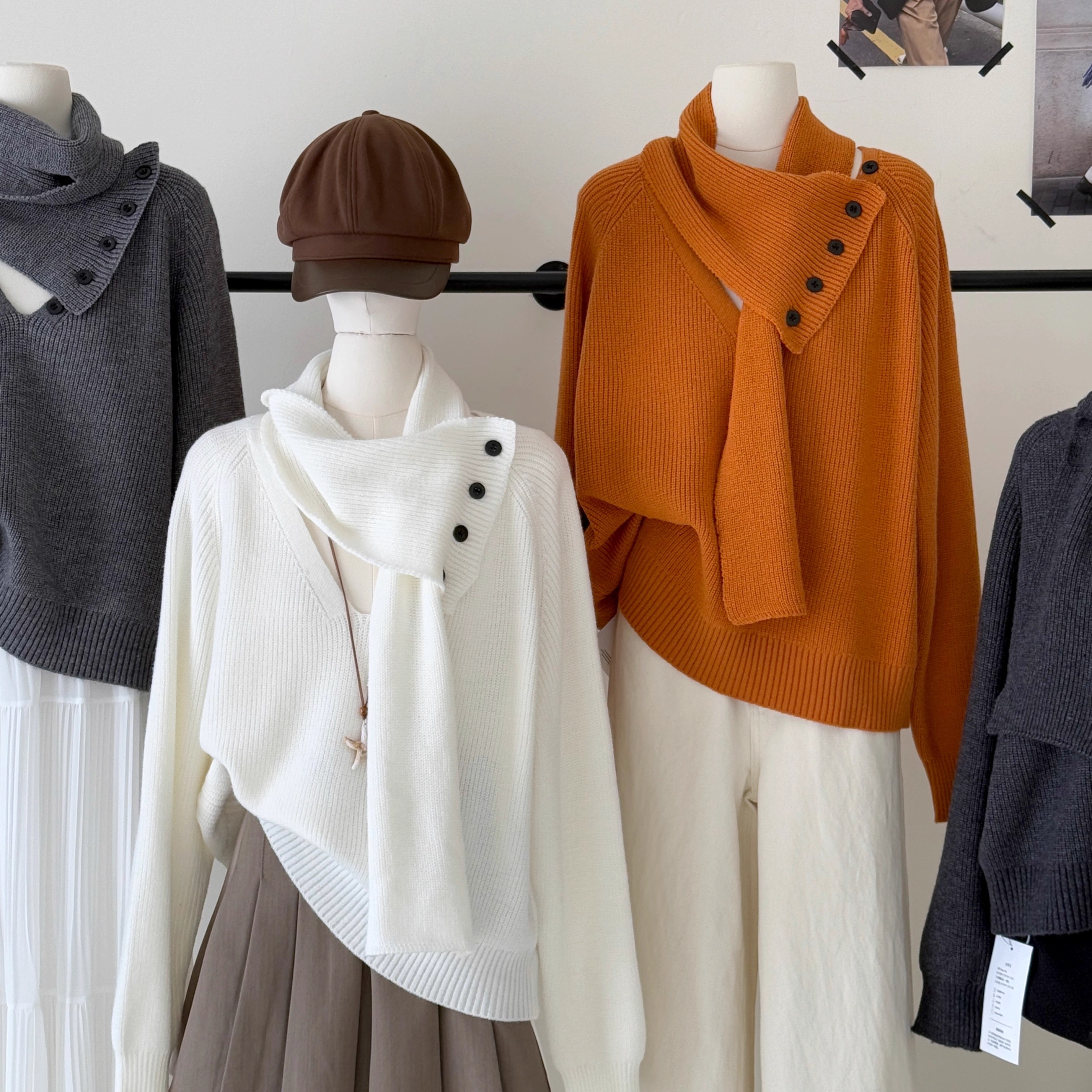 【免费试穿，先用后付】白色毛衣